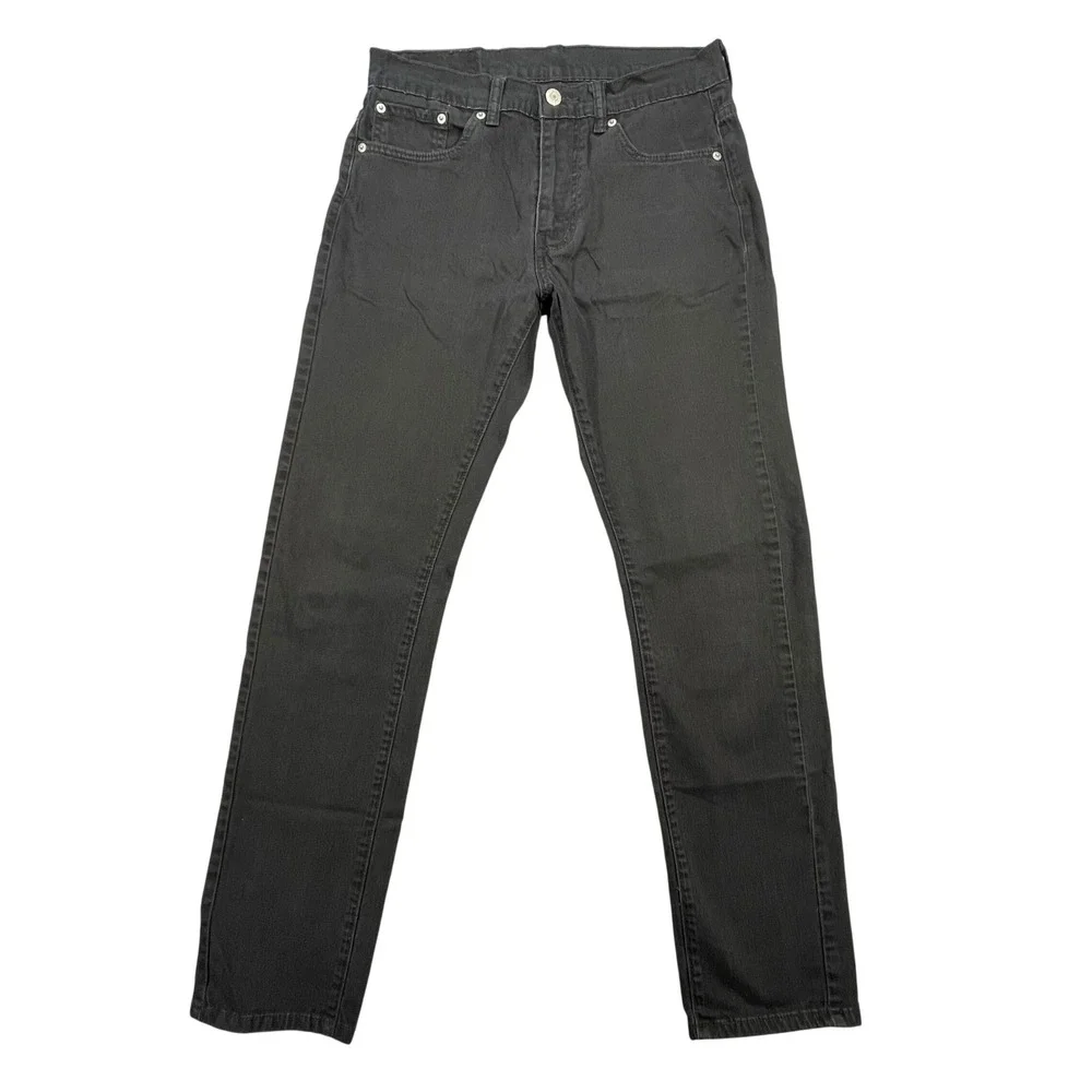 Levi's Black 513 Slim Straight Denim Jeans Mens 30x32